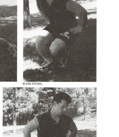 Figure 7 (center right): Completed step into the frog stance.