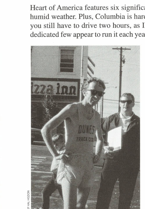 Hal Higdon (left), after winning the race in 1968.