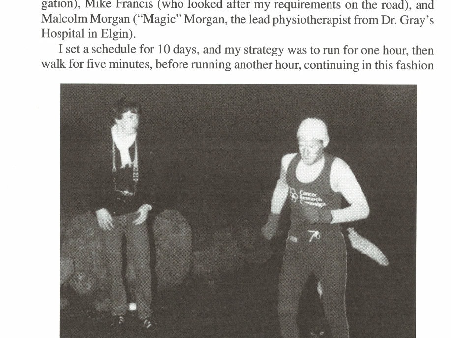 The Long and Winding Road 12 Don Ritchie starts the Land's End-to-John O'Groats run in April 1987.