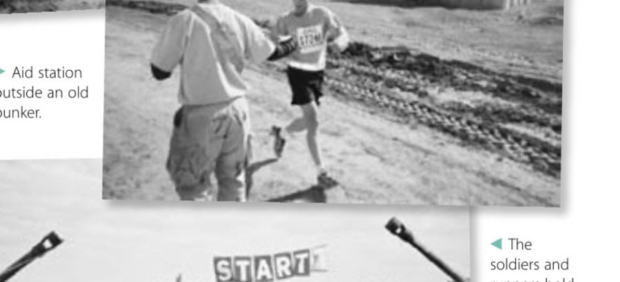 You Want to Put On a Marathon—Where? 18 Aid station outside an old bunker.
