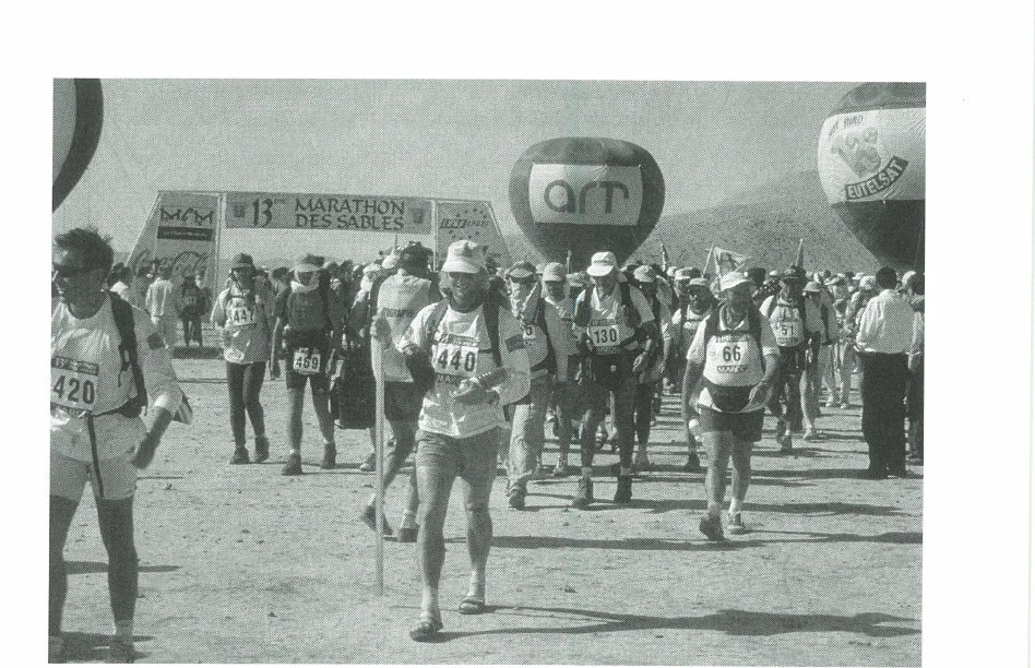 Even though the race takes place in the middle of the desert, the start of each stage is festive, with balloons and music to liven up runners' spirits.