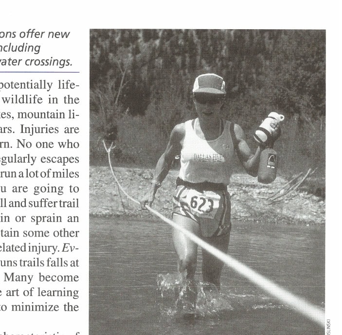 Trail marathons offer new challenges including occasional water crossings.