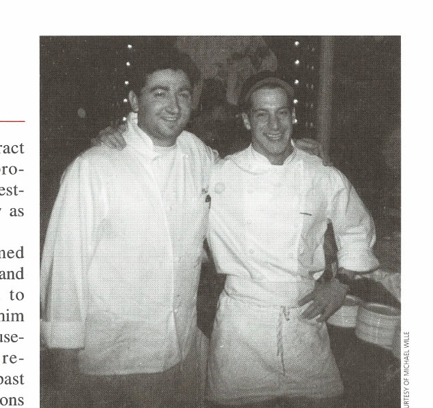 Phil Green and the author (right) put down the pots for a publicity shot.