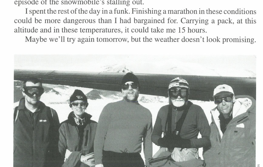 The five who took the South Pole challenge (L to R): Richard, Ute, Don, Brent, and Dean.