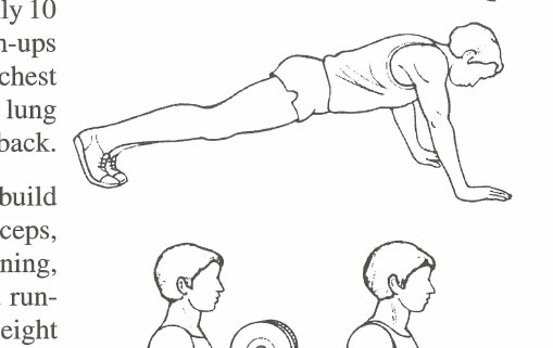Push-Ups illustration showing proper push-up form.