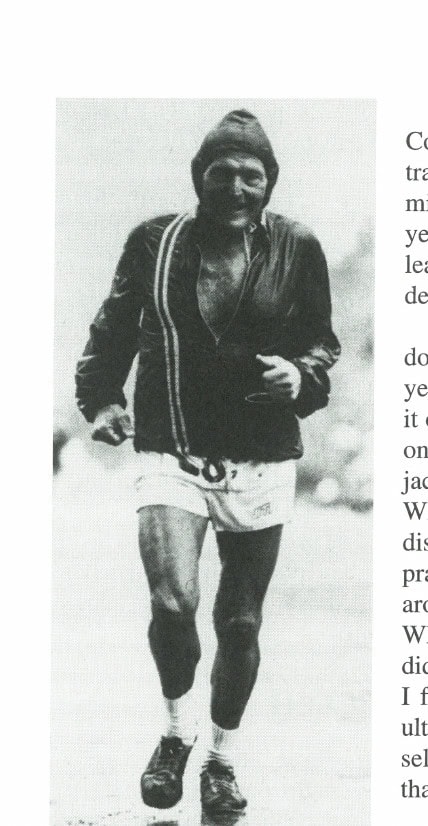 Walt Stack 9 Walt Stack running, barechested in shorts and knit cap.