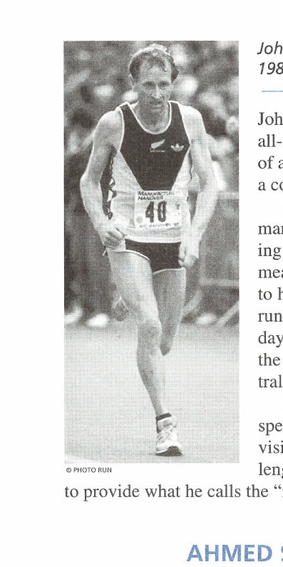 Masters of the Marathon 26 John Campbell on his way to a masters win in the 1989 New York City Marathon.