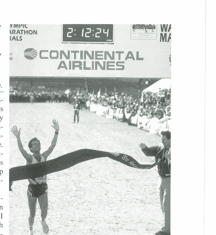 In winning the 1988 U.S. Olympic Marathon Trials in a dream performance, Mark thought he had found his answer to why he ran in the first place.