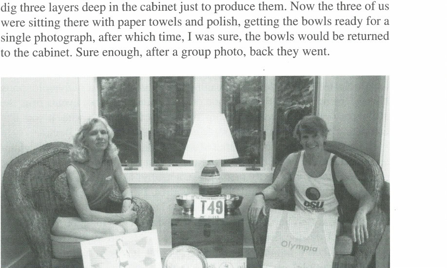 The Couple That Runs Together 12 Rusty and Martin at home with a small part of their race memorabilia.