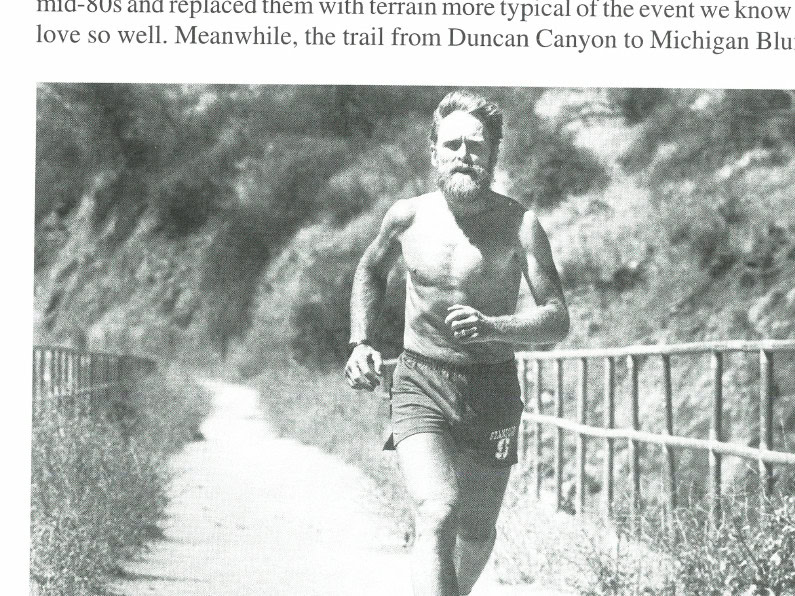 Gordy Ainsleigh crosses No Hands Bridge on a training run a week before the 1994 Western States Endurance Run, which, at age 47, he finished in 23:42—to the minute the same time he ran in his first Western States 20 years earlier (when the course was almost 11 miles shorter).