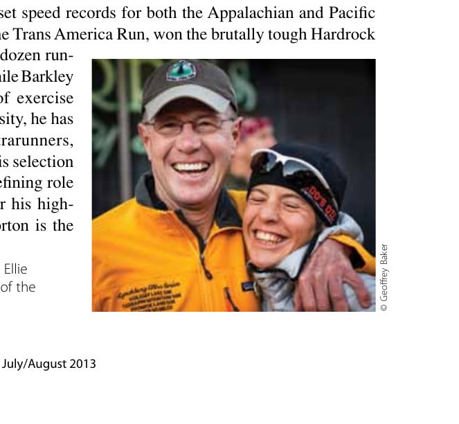 The 10 Most Important Ultrarunners in History 5 David Horton, shown with Ellie Greenwood at the finish line of the 2012 JFK 50 Mile.