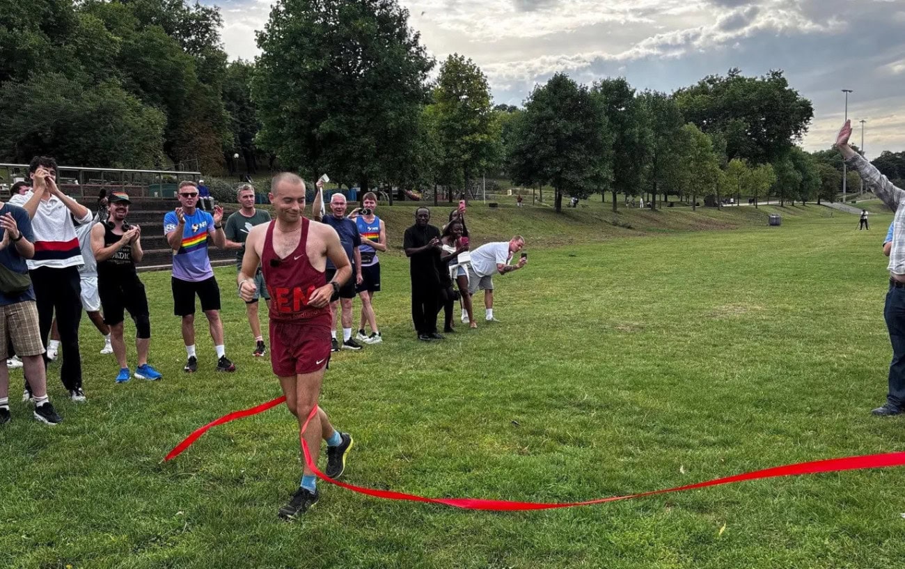 Charles Evans Runs Nottingham Marathon Backwards in Support of Autism Awareness 2