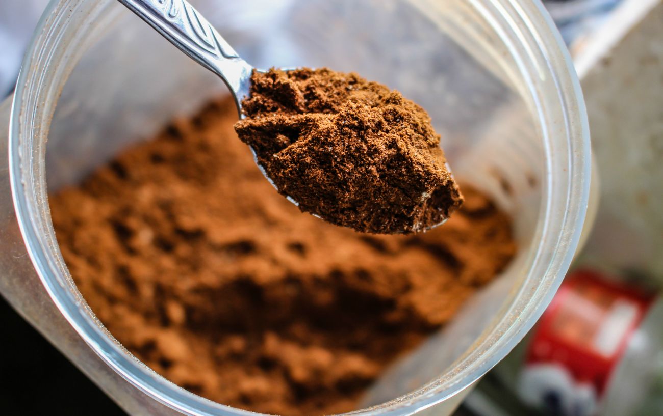 Chocolate protein powder.