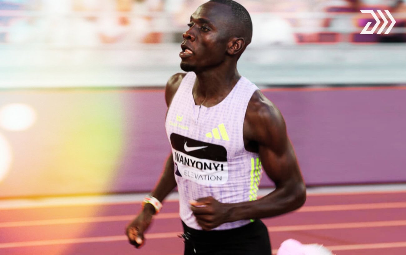 Emmanuel Wanyonyi running his 1000m world record at 2026 Monaco Diamond League