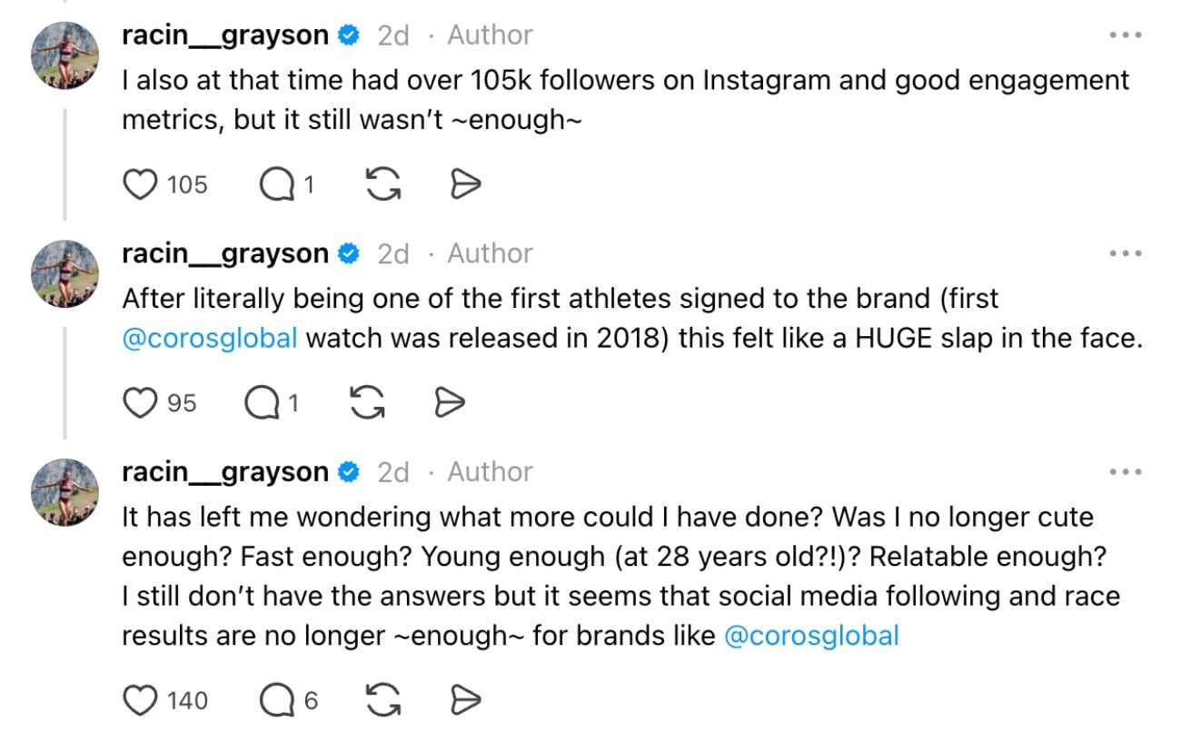 Two-Time World Champion Says COROS Dropped Her for Being 'No Longer Valuable' 2 Two-Time World Champion Says COROS Dropped Her for Being 'No Longer Valuable' 2