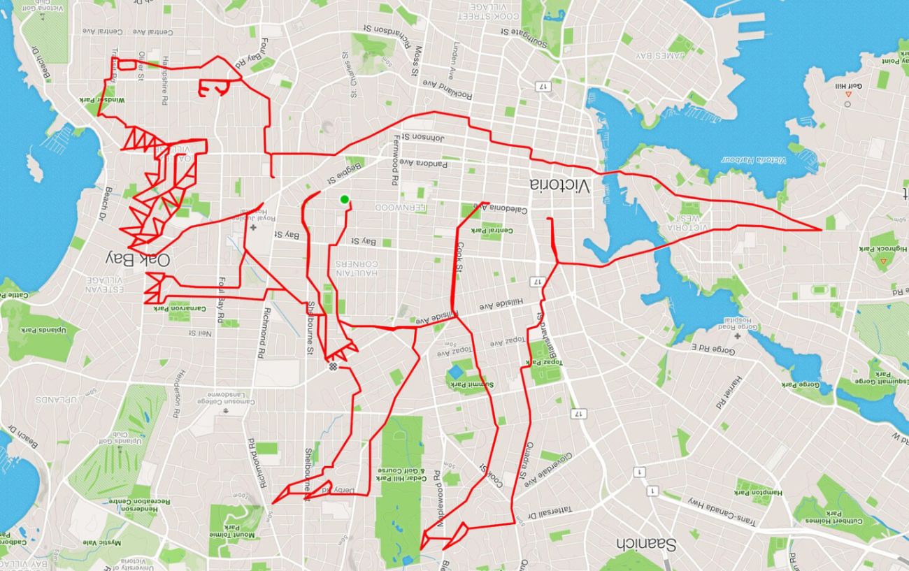 T-Rex Strava art.