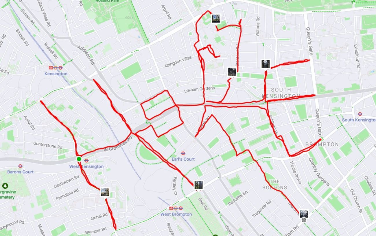 Strava Art - La palabra Hope.