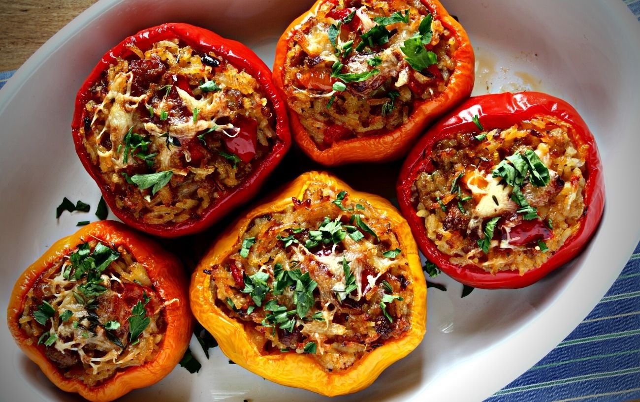 Stuffed peppers.