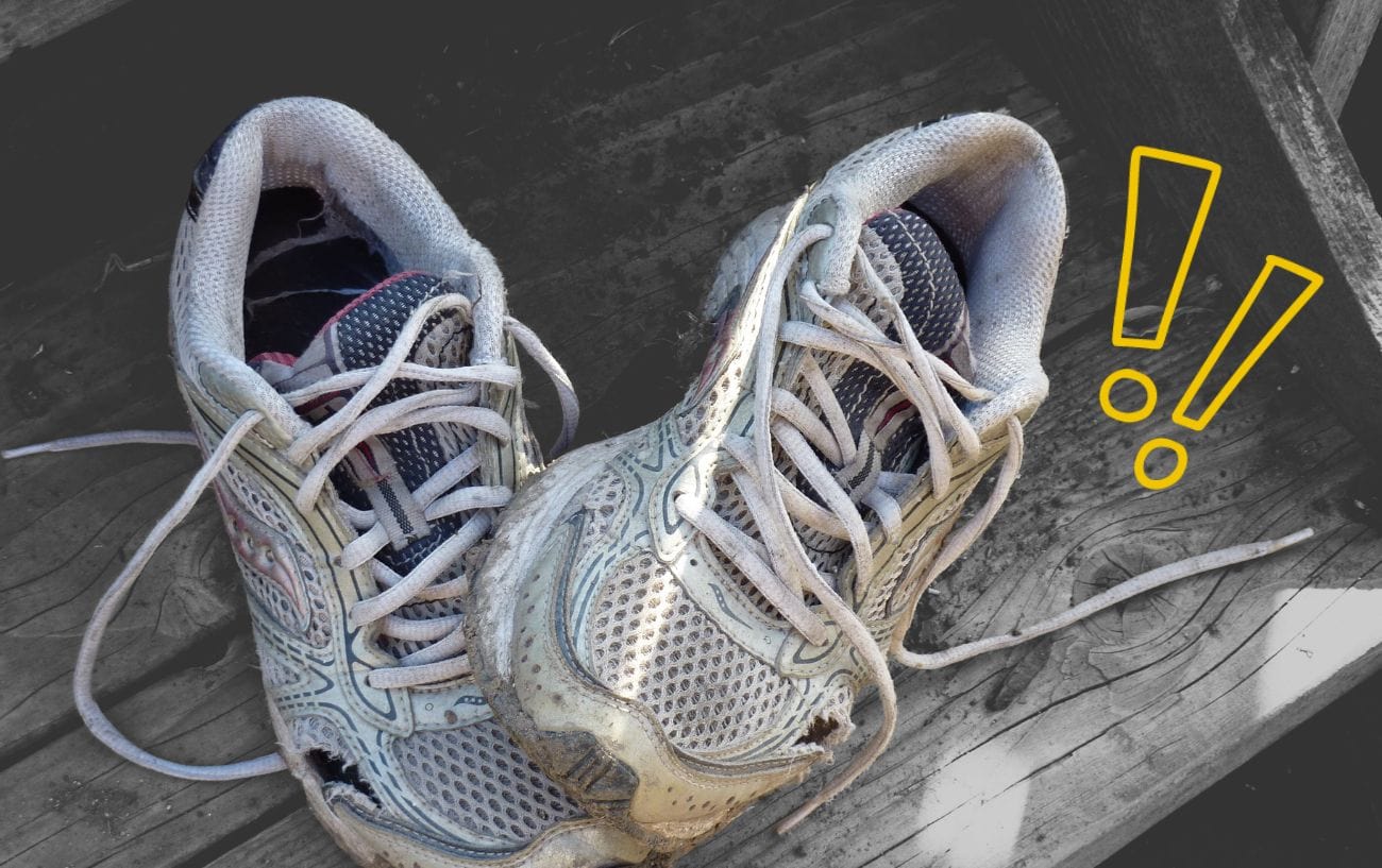Old running shoes. 