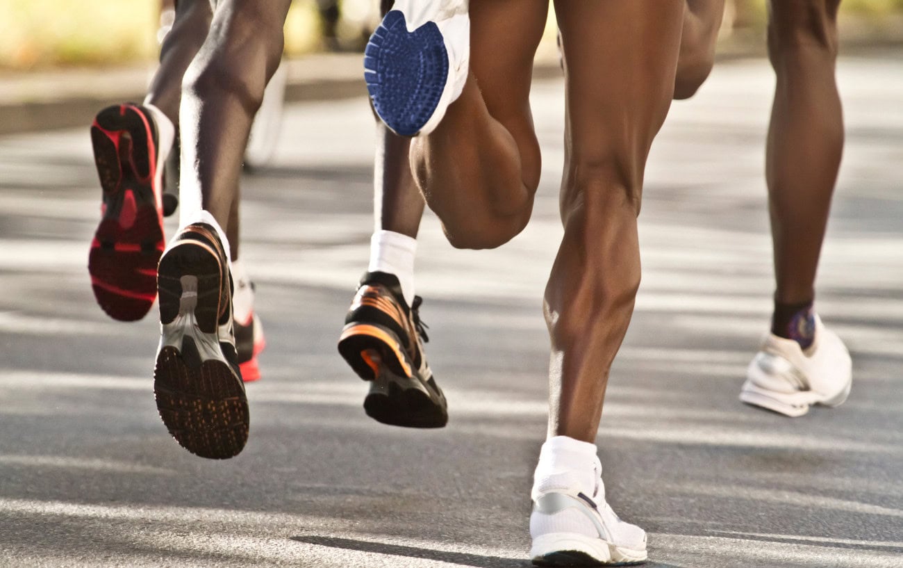 How To Run a Sub 3 Hour Marathon + Sub 3 Hour Marathon Training Plan 4 Runners with strong calf muscles.