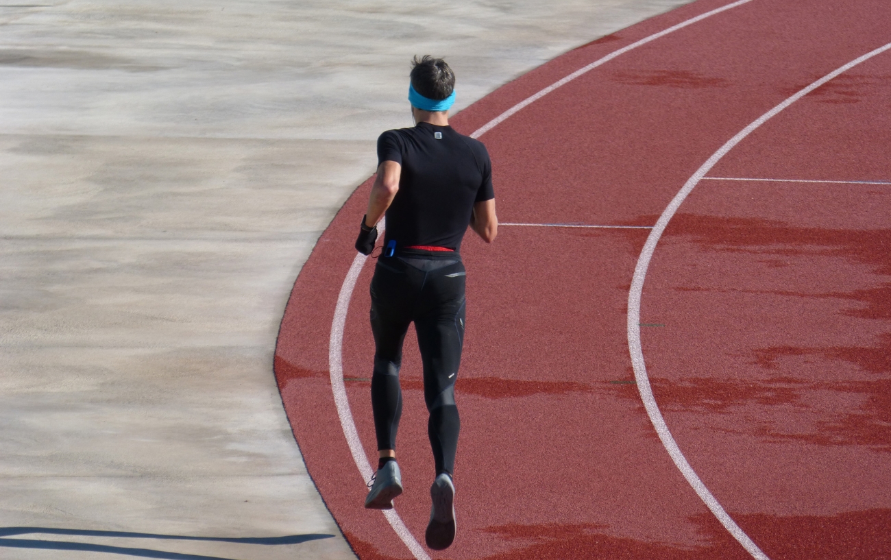 runner on the track