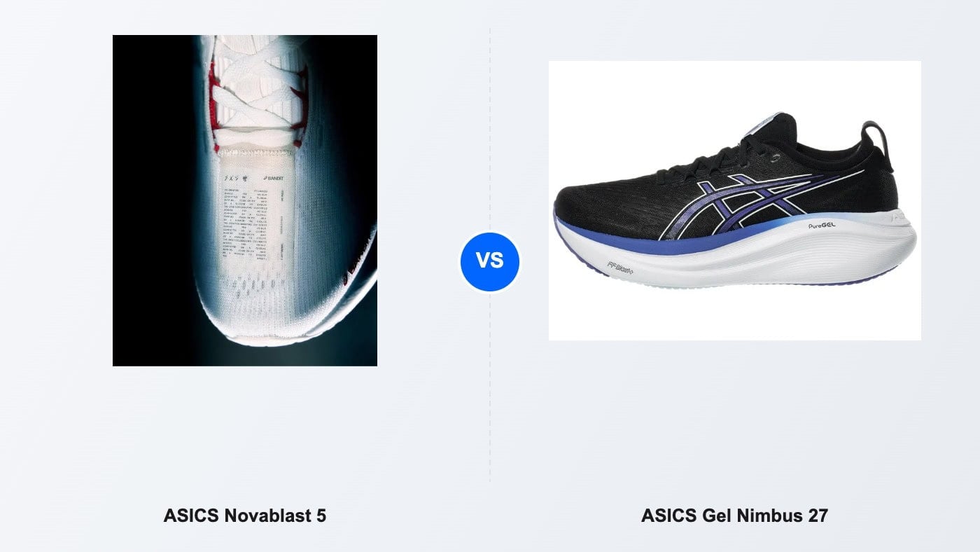 ASICS Novablast 5 vs ASICS Gel Nimbus 27 comparison