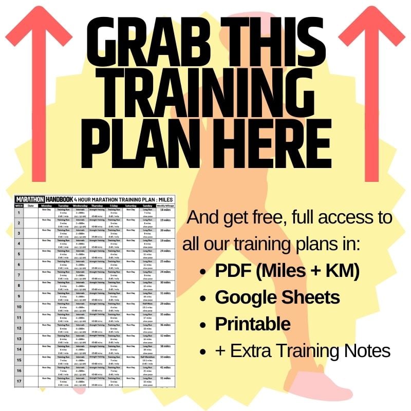 descarga este plan de entrenamiento gratuito en pdf o google sheet