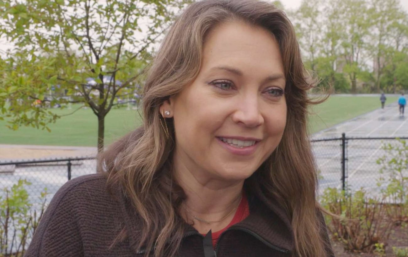 Ginger Zee chatting in Central Park