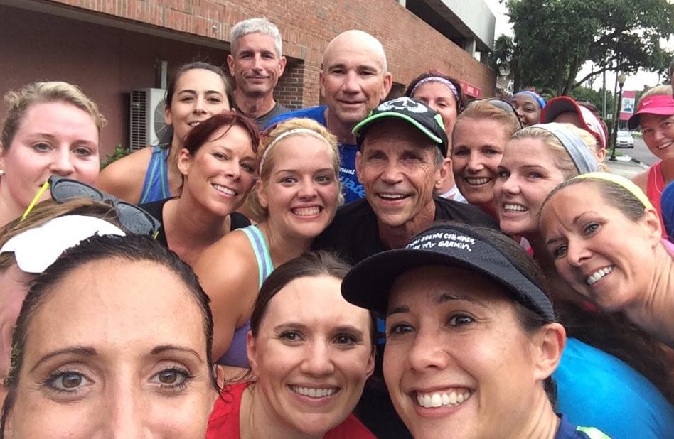 Galloway with a running group.