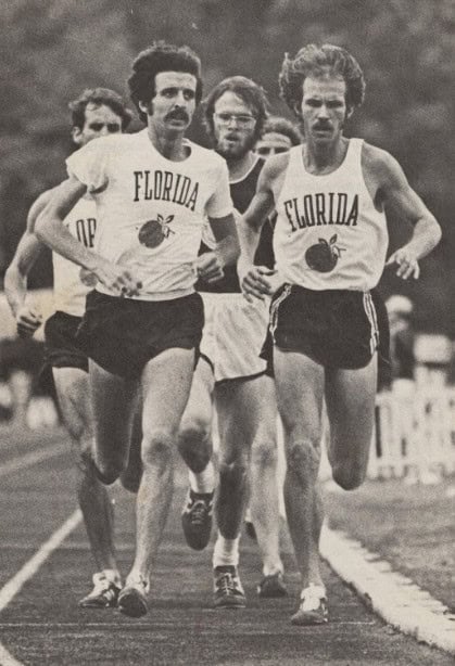 Jeff Galloway running with teammates.