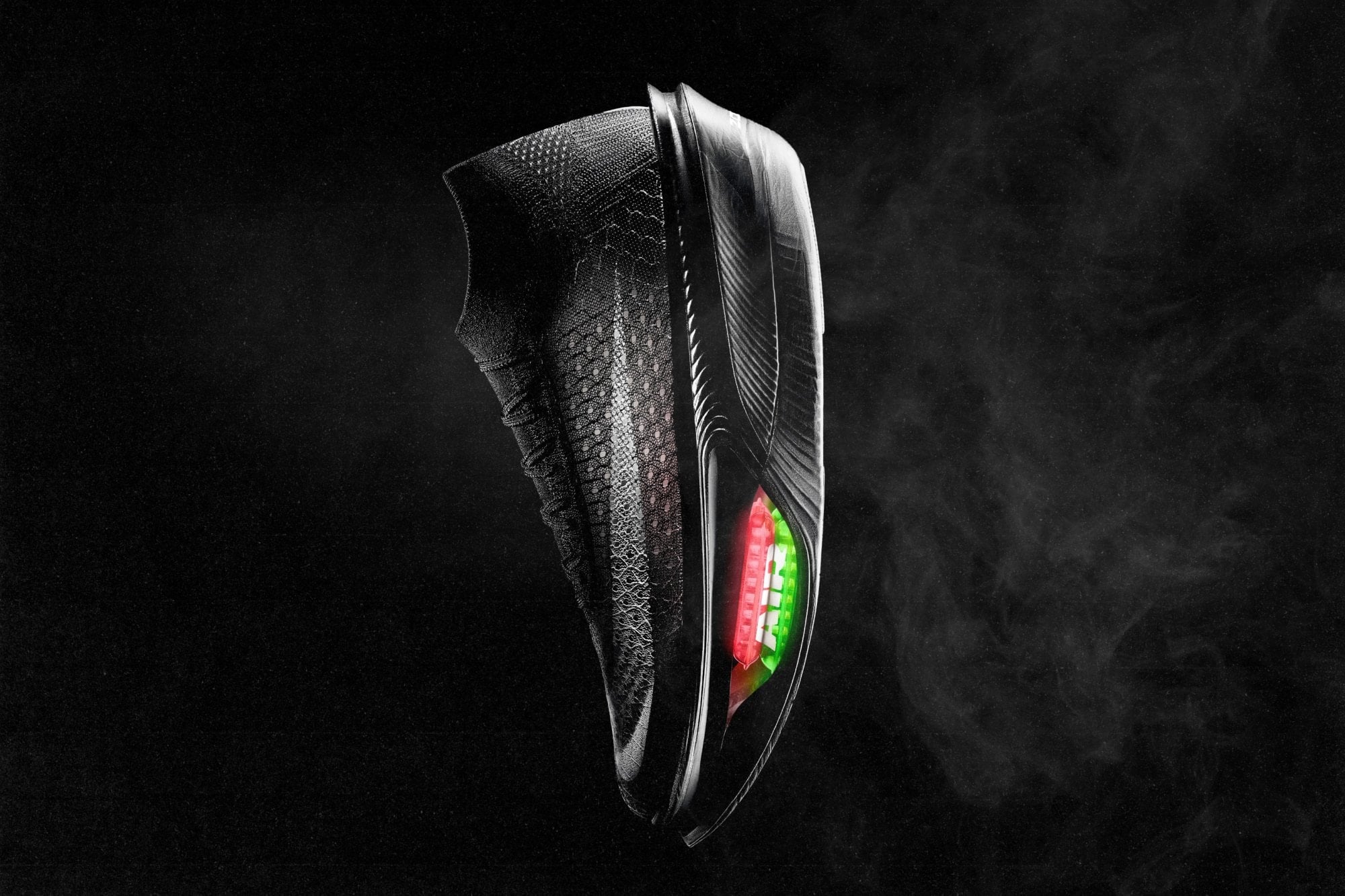 Side profile of the Nike Apex showing its tall midsole and the Air Zoom window under the forefoot
